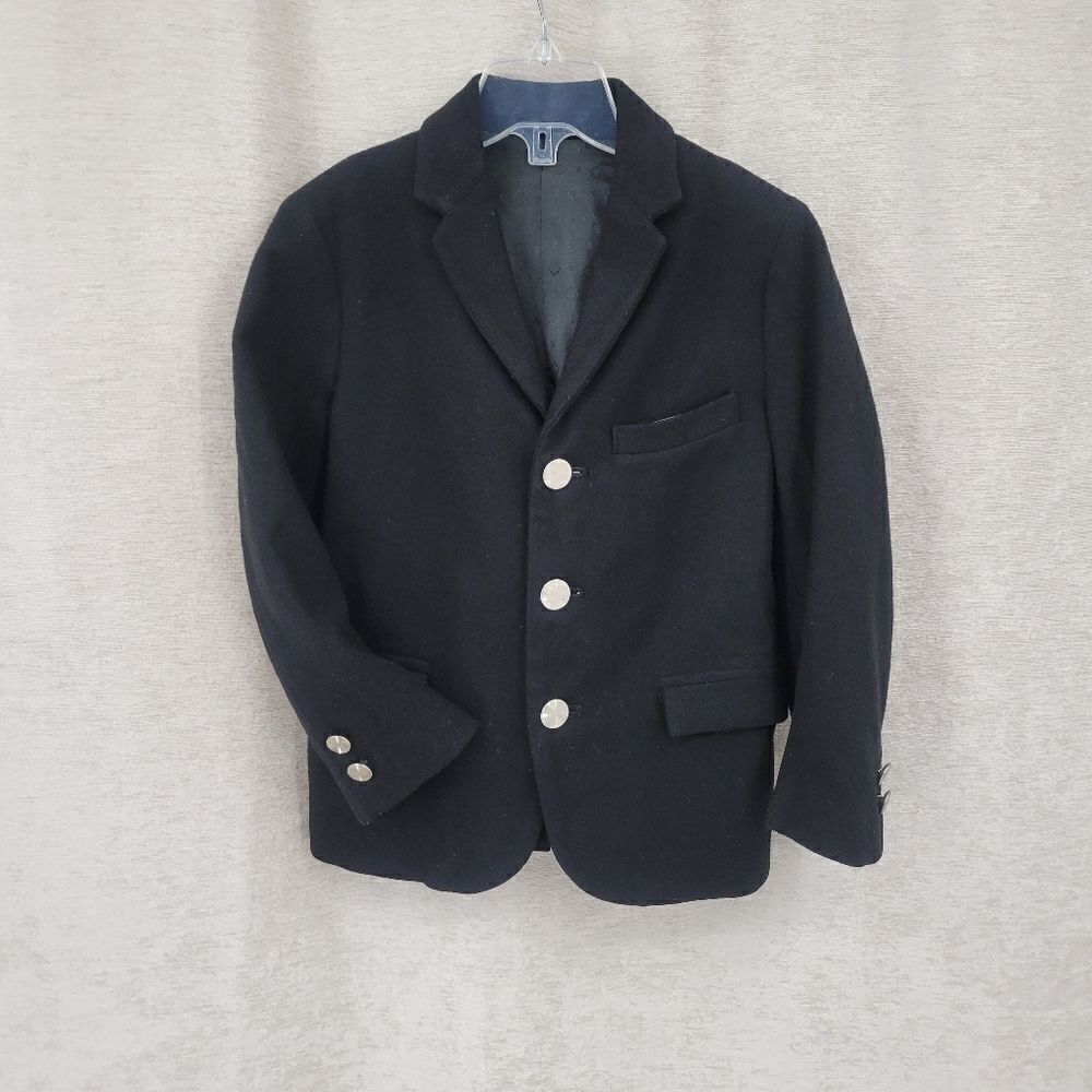 Jackie Tot 1940s Vintage Kids Sport Coat Suit Jacket Blazer Black